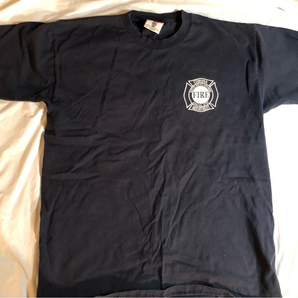 Coron Fire Department Tee Navy sz m - Picture 4 of 6